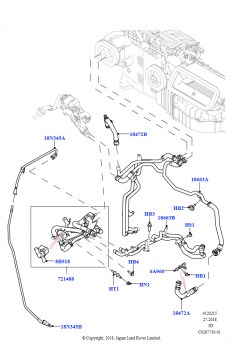 Шланги отопителя (Сборка на заводе в г. Солихалл, 2,0 л I4 High DOHC AJ200, бензин, Подогр.топл.с парк.отопителем и д/у, С сист.кондиц.возд.-передн./задн., 2,0 л I4 High DOHC AJ200