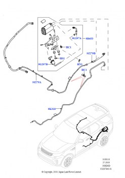 Топливные магистрали (Задний, Сборка на заводе в г. Солихалл, 3.0L DOHC GDI SC V6 БЕНЗИНОВЫЙ, Бенз.бак без контр.утечек,СтндтФлтр)