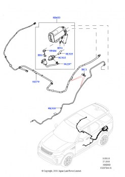 Топливные магистрали (Задний, Сборка на заводе в г. Солихалл, 3.0L DOHC GDI SC V6 БЕНЗИНОВЫЙ, Топливный бак с детектором утечек, 3.0L DOHC GDI SC V6 БЕНЗИНОВЫЙ, Бенз.бак с контр.ут