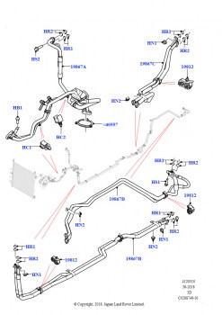 Конденс./компресс.сист.кондиц.возд. (Сборка на заводе в г. Нитра, Передний/ Задний, С сист.кондиц.возд.-передн./задн.)