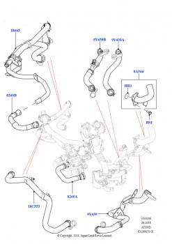 Система охлаждения EGR (2,0 л I4 DSL MID DOHC AJ200, Японск. токсич.ОГ + DPF, 2,0 л I4 DSL MID DOHC AJ200, Этап V плюс DPF, 2.0L I4 DSL HIGH DOHC AJ200, Этап V плюс DPF, 2,0 л I4 D