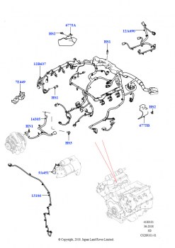 Жгут электропроводки двигателя (Сборка на заводе в г. Нитра, 3.0L DOHC GDI SC V6 БЕНЗИНОВЫЙ)