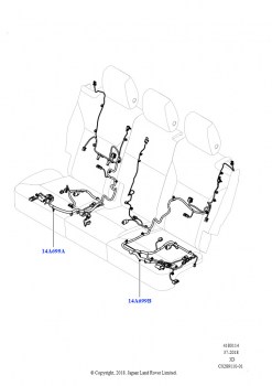 Электропроводка - Сиденья (Сборка на заводе в г. Нитра, Задние сиденья, 2-й ряд)