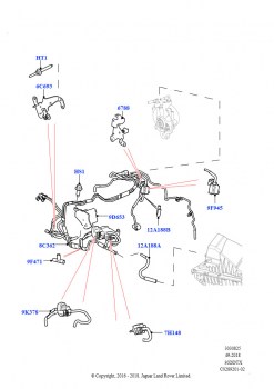 Вакуумное управл. и впуск воздуха (Вакуумный трубопровод двигателя, Сборка на заводе в г. Нитра, Дизельный 3,0 V6)