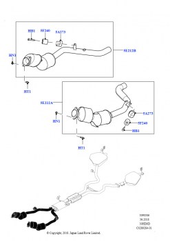 Передняя система выпуска (Сборка на заводе в г. Нитра, 3.0L DOHC GDI SC V6 БЕНЗИНОВЫЙ, Стандарт токсичности EU6, 3.0L DOHC GDI SC V6 БЕНЗИНОВЫЙ, Требования SULEV, 3.0L DOHC GDI SC 