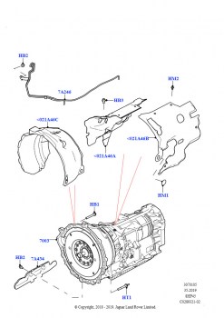 АКПП в сборе и привод спидометра (Сборка на заводе в г. Нитра, 2,0 л I4 High DOHC AJ200, бензин, 8-ступенчатая АКПП ZF 8HP45)