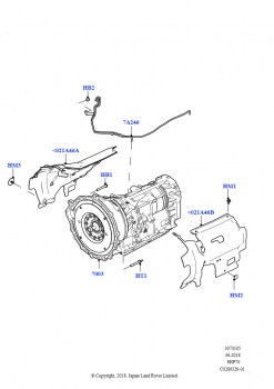 АКПП в сборе и привод спидометра (Сборка на заводе в г. Нитра, 2.0L I4 DSL HIGH DOHC AJ200, 8-ступенч.авто.кор.пер.ZF 8HP70 4WD)