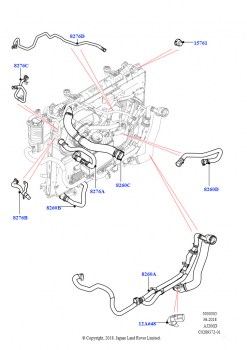 Трубопр.и шланги сист.охлажд. (Сборка на заводе в г. Нитра, 2.0L I4 DSL HIGH DOHC AJ200, Без системы охлаждения двигателя)