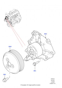 Насос охлаждающей жидкости (Сборка на заводе в г. Нитра, 2.0L I4 DSL HIGH DOHC AJ200)