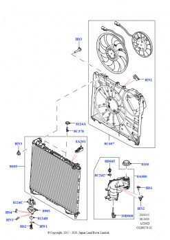 Радиатор/расшр.бачок для охл.жидк. (Сборка на заводе в г. Нитра, 2,0 л I4 DSL MID DOHC AJ200, 2.0L I4 DSL HIGH DOHC AJ200)