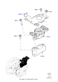 Опора коробки передач (6 Speed Manual Trans BG6, Сборочный завод Хэйлвуд)