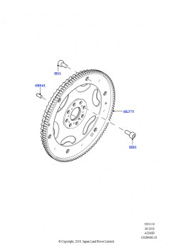 Маховик (Сборка на заводе в г. Нитра, 2,0 л I4 DSL MID DOHC AJ200, 2.0L I4 DSL HIGH DOHC AJ200)