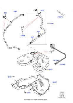 Топл. бак и сопутствующие эле. (Сборка на заводе в г. Нитра, 2.0L I4 DSL HIGH DOHC AJ200)