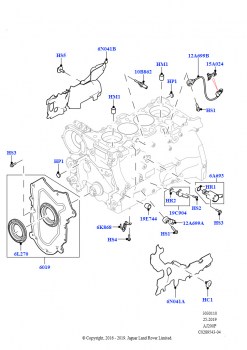 Блок цилиндров и заглушки (Сборка на заводе в г. Нитра, 2,0 л I4 High DOHC AJ200, бензин)