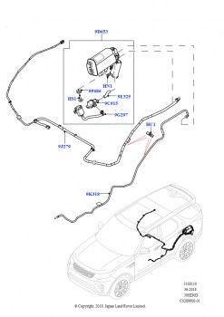 Топливные магистрали (Задний, Сборка на заводе в г. Нитра, 3.0L DOHC GDI SC V6 БЕНЗИНОВЫЙ, Топливный бак с детектором утечек, 3.0L DOHC GDI SC V6 БЕНЗИНОВЫЙ, Бенз.бак с контр.утече
