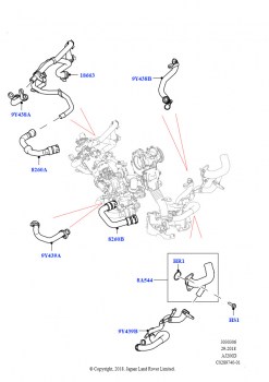 Система охлаждения EGR (2,0 л I4 DSL MID DOHC AJ200, Токсичность выхлопа Euro 4)