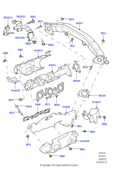 Выпускной коллектор (Сборка на заводе в г. Нитра, 3.0 V6 D Gen2 Twin Turbo)