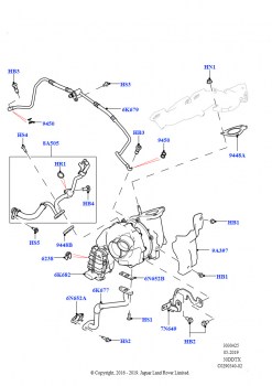 Турбокомпрессор (Левая сторона - Основной, Сборка на заводе в г. Нитра, 3.0 V6 D Gen2 Twin Turbo)