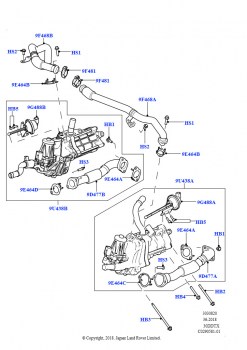 Рециркуляция отработавших газов (Сборка на заводе в г. Нитра, 3.0 V6 D Low MT ROW)