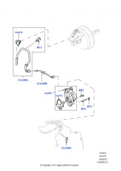 Вакуумное управл. и впуск воздуха (Сборка на заводе в г. Нитра, 3.0 V6 D Gen2 Twin Turbo, 8-ступенчат. АКПП ZF 8HP70 HEV 4WD, RHD, 3.0 V6 D Gen2 Mono Turbo, 8-ступенчат. АКПП ZF 8H