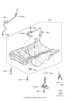 Масл. картер/указат. уровня масла (Сборка на заводе в г. Нитра, 3.0L DOHC GDI SC V6 БЕНЗИНОВЫЙ)