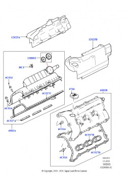 Крышка головки цилиндров (Сборка на заводе в г. Нитра, 3.0L DOHC GDI SC V6 БЕНЗИНОВЫЙ)