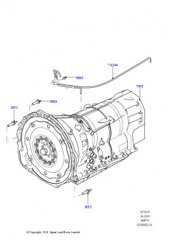 АКПП в сборе и привод спидометра (Сборка на заводе в г. Нитра, 4.4L DOHC DITC V8 Diesel, 8-ступенч.авто.кор.пер.ZF 8HP70 4WD, Дизельный 3,0 V6, 8-ступенч.авто.кор.пер.ZF 8HP70 4WD)