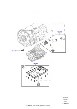 Внешние эл-ты коробки передач (Сборка на заводе в г. Нитра, 3.0L DOHC GDI SC V6 БЕНЗИНОВЫЙ, 8-ступенч.авто.кор.пер.ZF 8HP70 4WD, 5,0 л OHC SGDI SC V8 бензин - AJ133, 8-ступенч.авто