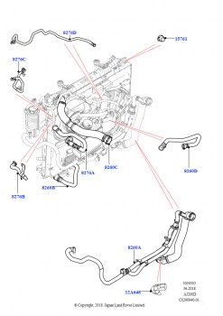 Трубопр.и шланги сист.охлажд. (Сборка на заводе в г. Нитра, 2.0L I4 DSL HIGH DOHC AJ200, Без системы охлаждения двигателя)