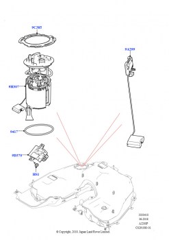 Топливный насос и датчик (Сборка на заводе в г. Нитра, 2,0 л I4 High DOHC AJ200, бензин)