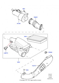 Воздушный фильтр (Сборка на заводе в г. Нитра, 2,0 л I4 High DOHC AJ200, бензин)