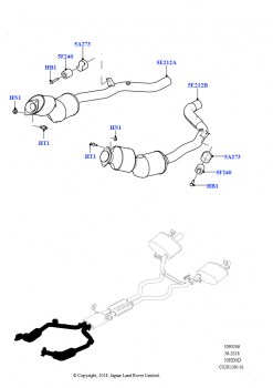 Передняя система выпуска (Сборка на заводе в г. Нитра, 3.0L DOHC GDI SC V6 БЕНЗИНОВЫЙ, Токсичность выхлопа бензина 6-Пекин)