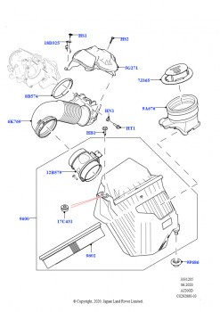 Воздушный фильтр (2.0L AJ20D4 Diesel LF NFE, Сборочный завод Хэйлвуд, 2.0L AJ20D4 Diesel High NFE, Сборочный завод Хэйлвуд, 2.0L AJ20D4 Diesel Mid NFE, Сборочный завод Хэйлвуд)