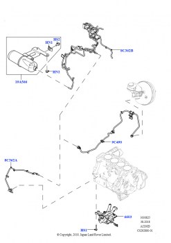 Вакуумное управл. и впуск воздуха (2.0L I4 DSL HIGH DOHC AJ200, Страна изготовления — Бразилия, Стартер - Система запуска/останова, 2,0 л I4 DSL MID DOHC AJ200, Страна изготовления