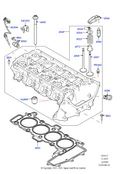 Головка цилиндров (2.0L AJ20D4 Diesel Mid NFE, Сборочный завод Хэйлвуд, 2.0L AJ20D4 Diesel LF NFE, Сборочный завод Хэйлвуд, 2.0L AJ20D4 Diesel High NFE, Сборочный завод Хэйлвуд)