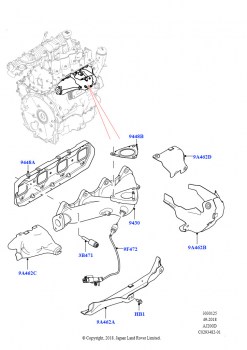 Выпускной коллектор (2.0L AJ20D4 Diesel Mid NFE, Сборочный завод Хэйлвуд, 2.0L AJ20D4 Diesel LF NFE, Сборочный завод Хэйлвуд)