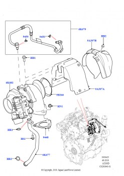 Турбокомпрессор (2.0L AJ20D4 Diesel Mid NFE, Сборочный завод Хэйлвуд, 2.0L AJ20D4 Diesel LF NFE, Сборочный завод Хэйлвуд)