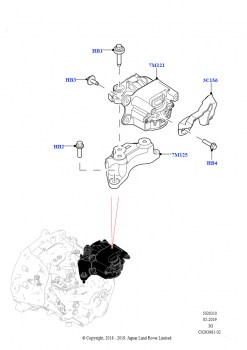 Опора коробки передач (2.0L AJ20D4 Diesel Mid NFE, 6 Speed Manual Trans BG6, Сборочный завод Хэйлвуд, 2.0L AJ20D4 Diesel LF NFE, 6 Speed Manual Trans BG6, Сборочный завод Хэйлвуд)
