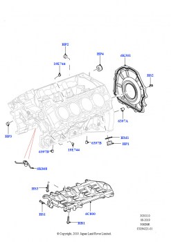 Блок цилиндров и заглушки (5.0L P AJ133 DOHC CDA S/C Enhanced)