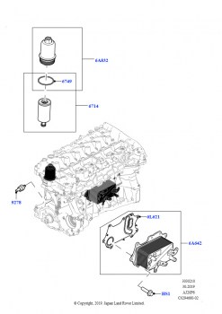 Масляный радиатор и фильтр (3.0L AJ20P6 Petrol High)