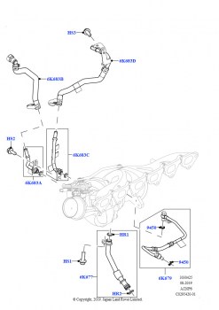 Турбокомпрессор (Смазка и охлаждение, 3.0L AJ20P6 Petrol High)