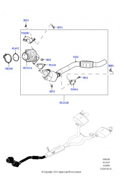 Передняя система выпуска (3.0L AJ20P6 Petrol High)