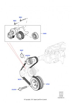 Шкивы и приводные ремни (5.0L P AJ133 DOHC CDA S/C Enhanced)