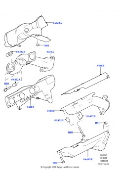 Выпускной коллектор (3.0L DOHC GDI SC V6 БЕНЗИНОВЫЙ)