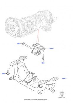 Опора коробки передач (3.0L AJ20P6 Petrol High)