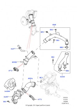 Термостат/корпус и сопут.эл-ты (5.0 бензиновый AJ133 DOHC CDA)