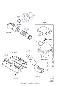 Воздушный фильтр (2,0 л I4 Mid DOHC AJ200, бензин, 2,0 л I4 High DOHC AJ200, бензин)