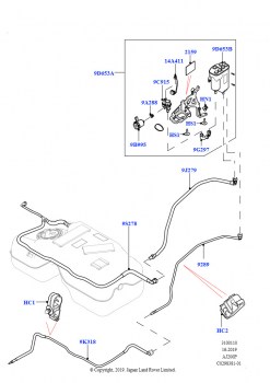 Топливные магистрали (2,0 л I4 High DOHC AJ200, бензин, Ярлык на арабском языке, Заливн.горл.топл.бака.,контр.утечек, 2,0 л I4 Mid DOHC AJ200, бензин, Ярлык на арабском языке, Зали