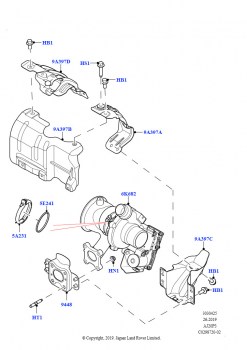 Турбокомпрессор (1.5L AJ20P3 Petrol High, 8 Speed Automatic Trans 8G30, Изготовитель - Changsu (Китай))