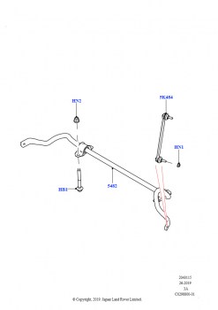 Перед.поперечина+штанга стабилизат. (Стабилизатор поперечной устойчивости, Сборочный завод Хэйлвуд)